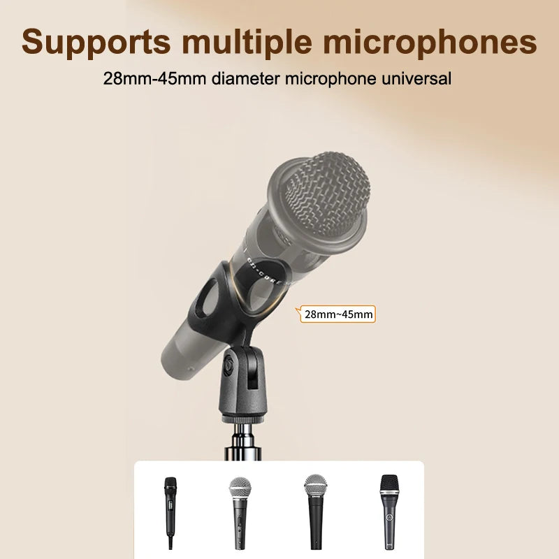 Microphone Boom Tripod Stand 1.7 2.1M Mic Tripod Bracket 66CM Crossbar Arms With Clip And Phone Holder